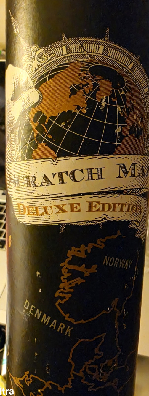 Luckies Scratch Map Deluxe Edition World Map Poster 82.5cm x 59.4cm